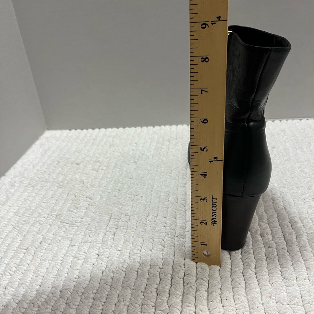 J. Crew Black Leather Ankle Boots Size 10‎ Women - Picture 10 of 16